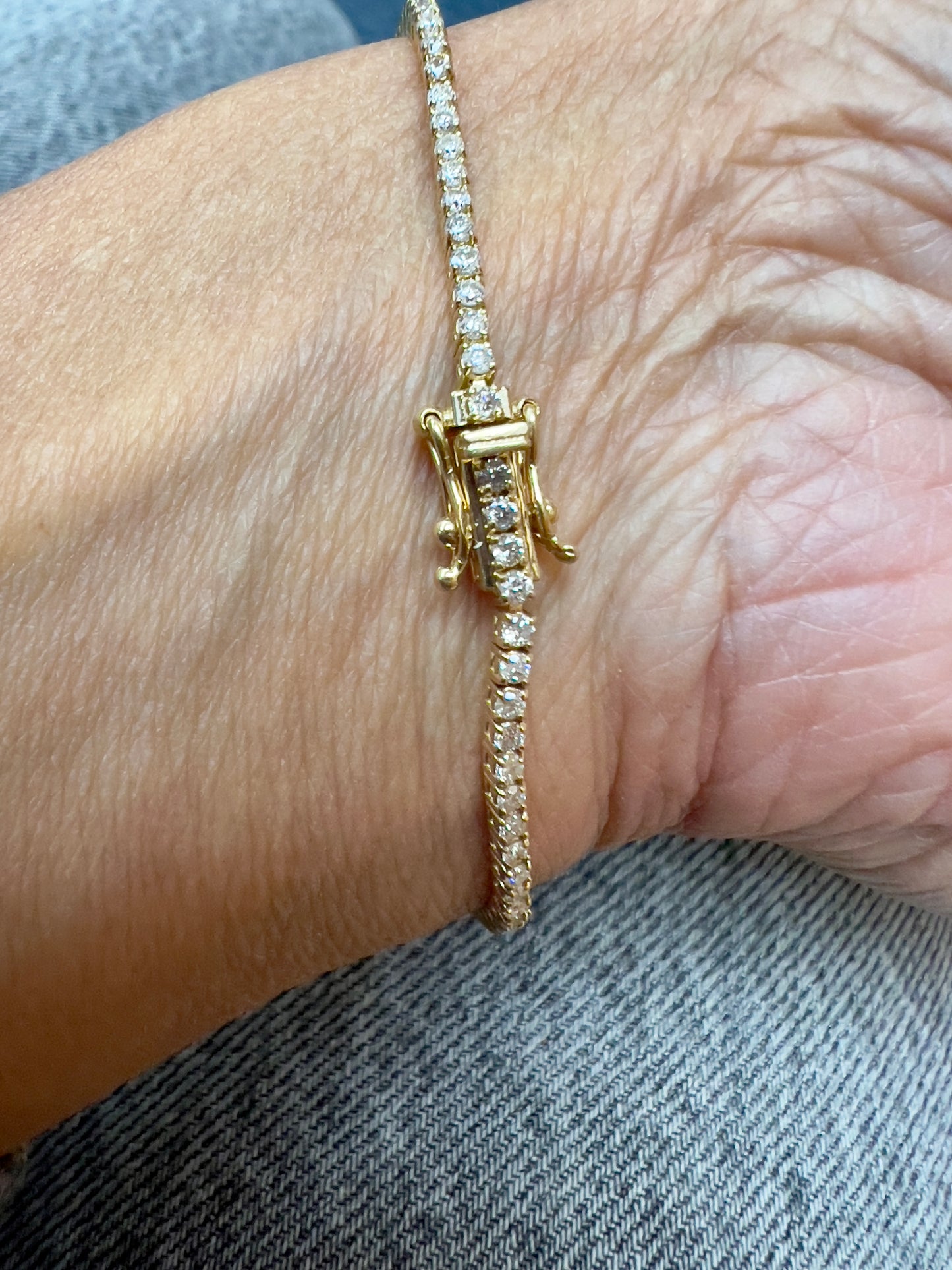 14k Gold 1.5MM Diamond Tennis Bracelet