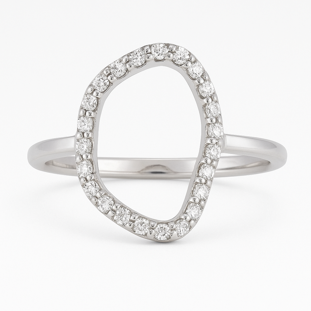 Sterling Silver Cubic Zirconia Designer Ring