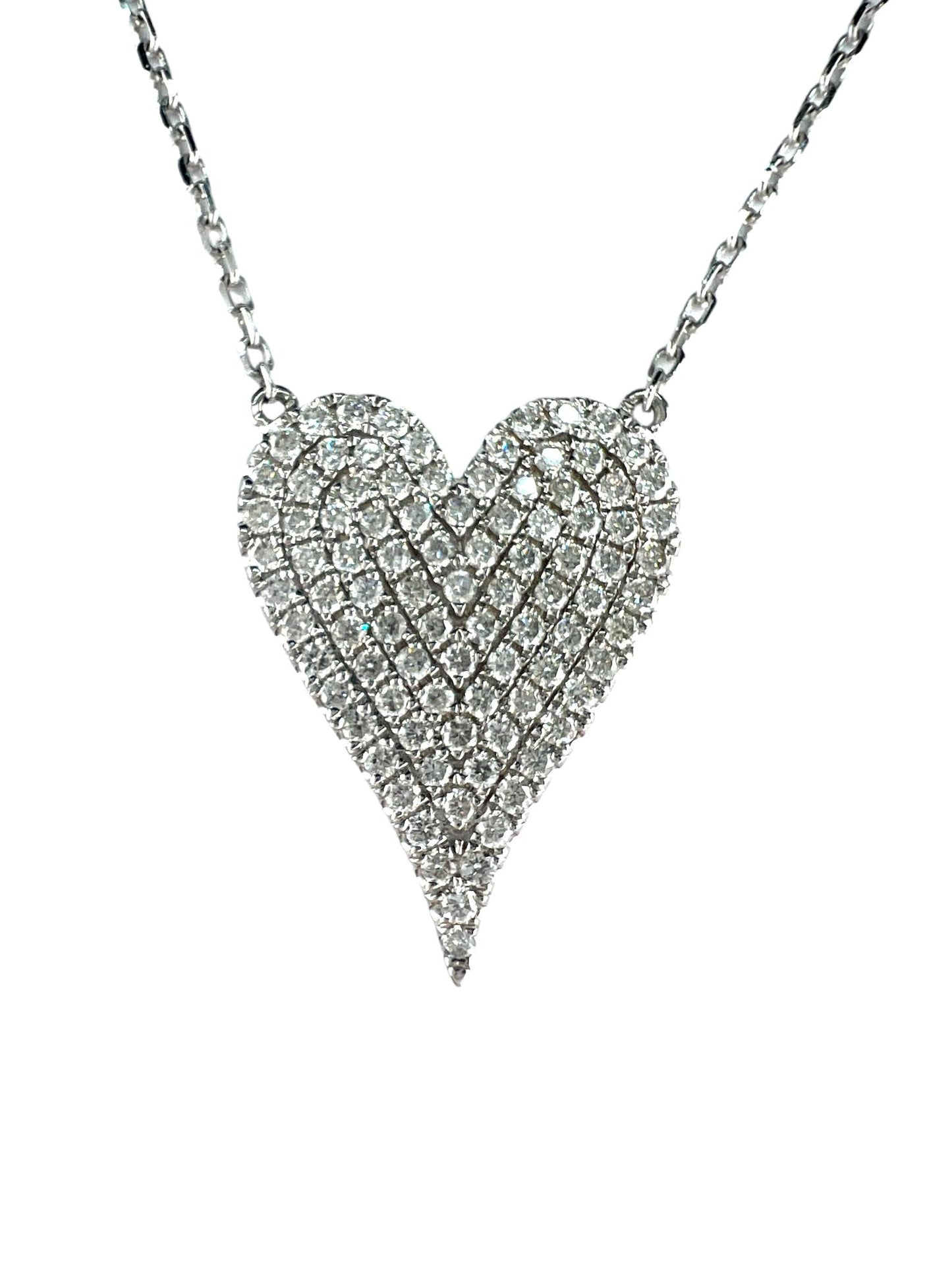 14k Gold Heart Diamond Necklace