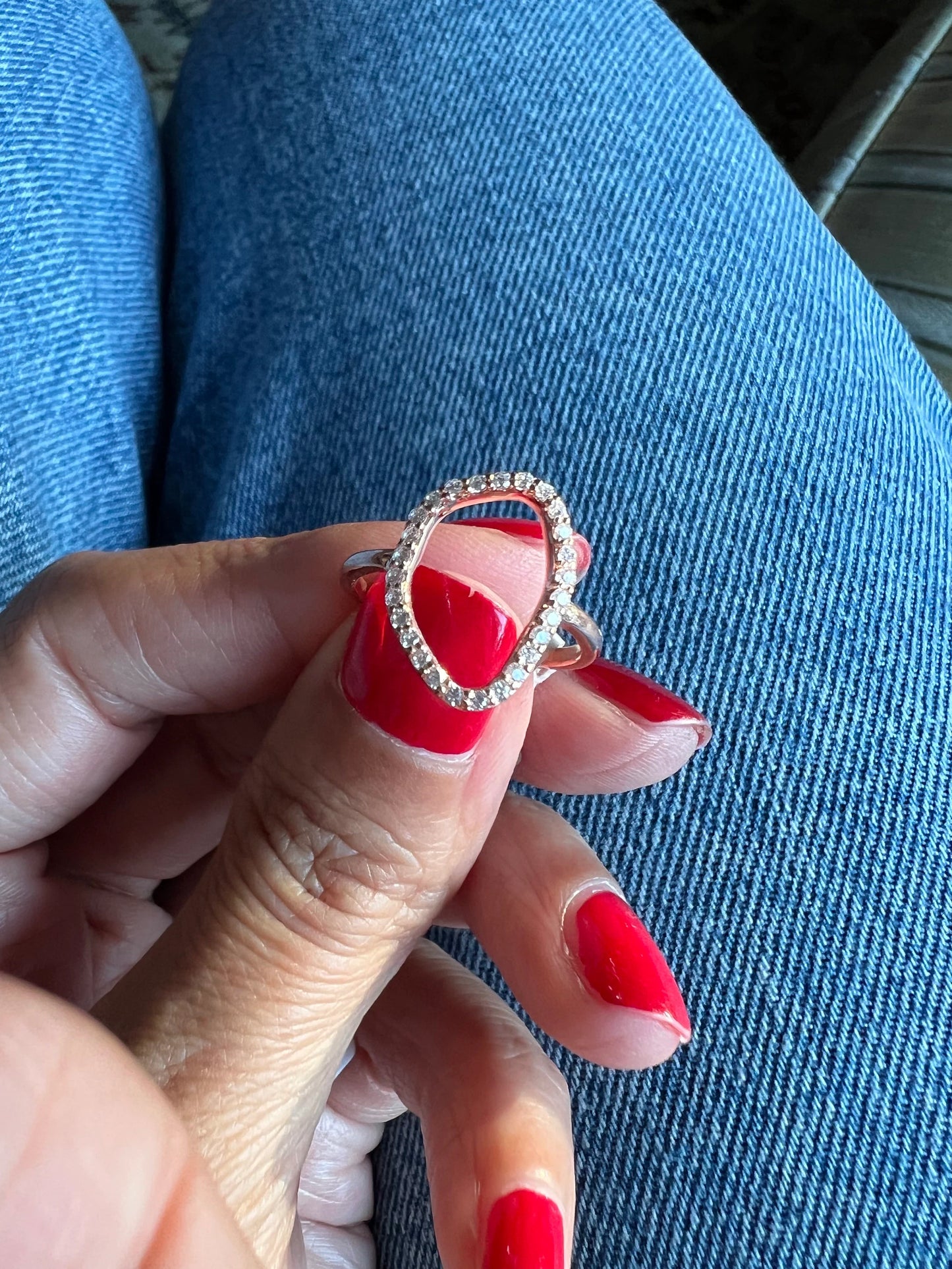 Sterling Silver Cubic Zirconia Designer Ring