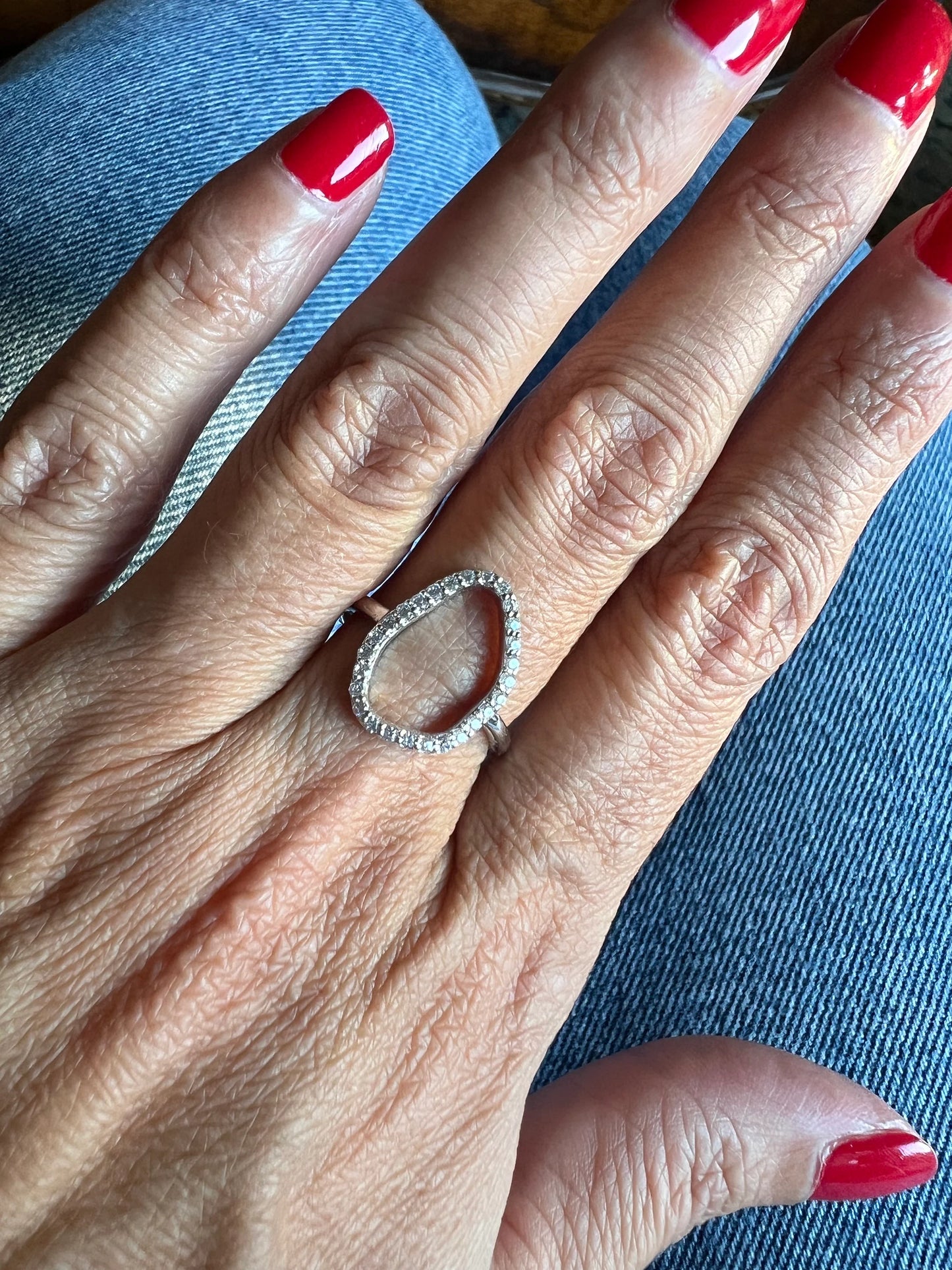 Sterling Silver Cubic Zirconia Designer Ring