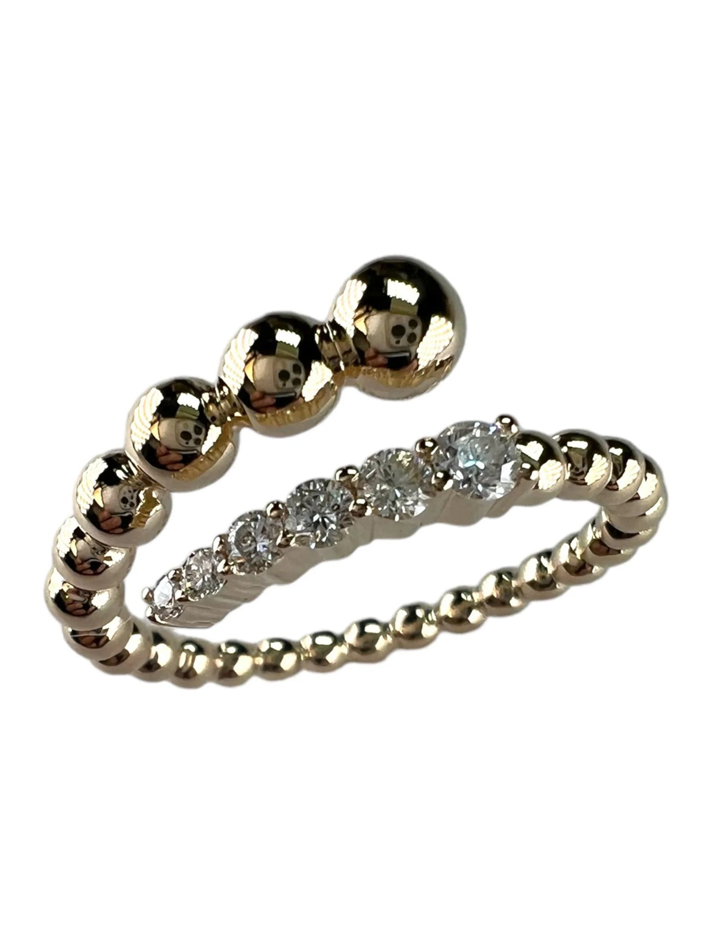 14k Gold Open Diamond Wrap Ring