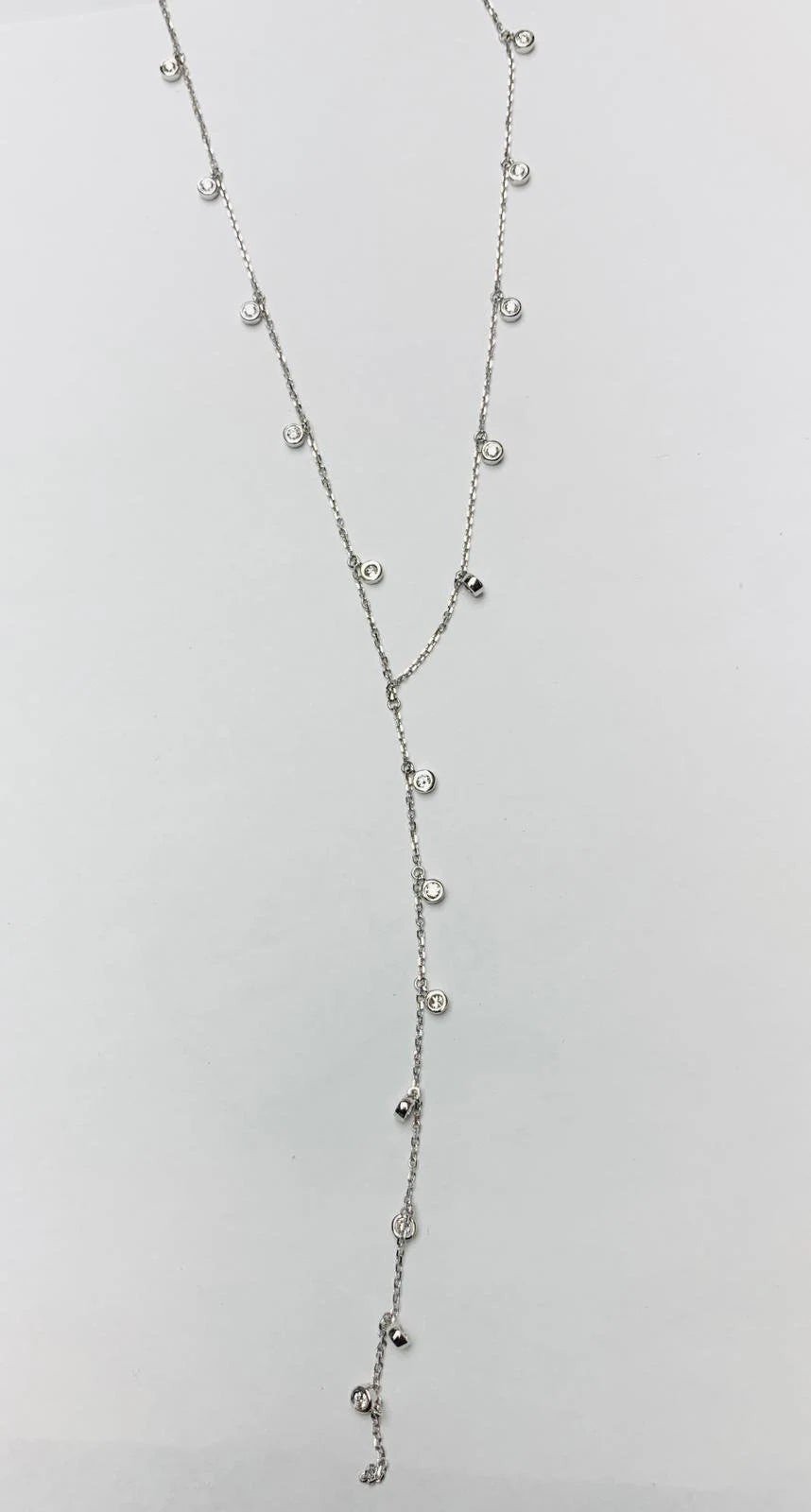 14k Gold Y-Necklace, Dainty Lariat Necklace