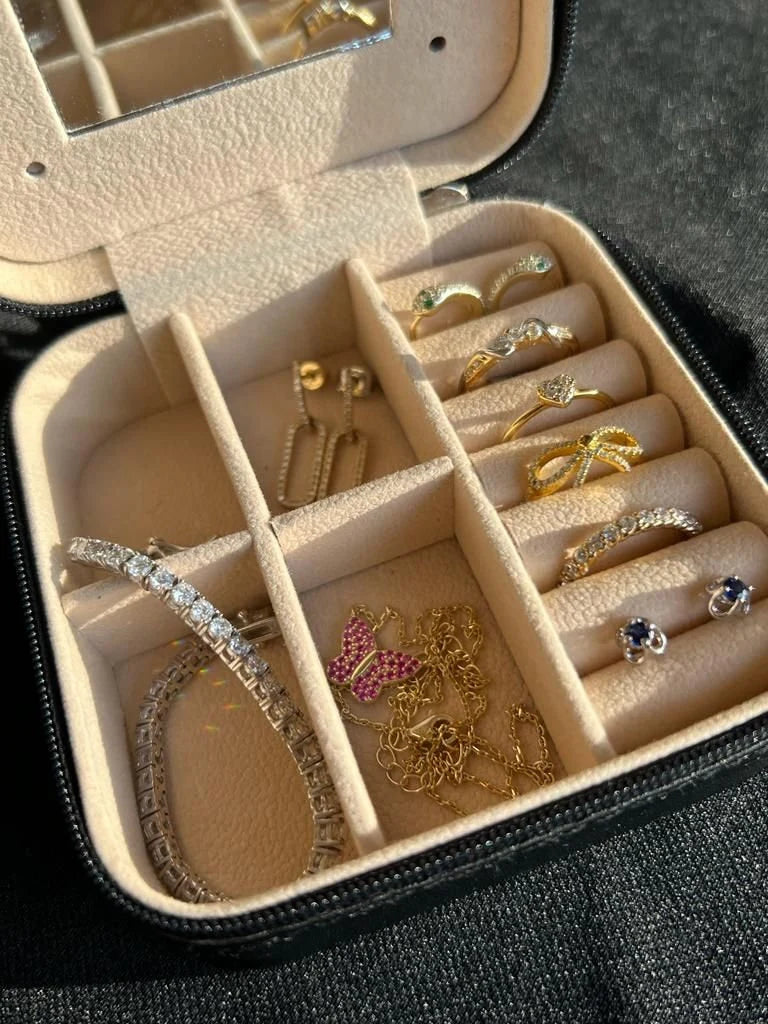 14k Gold Criss-Cross Diamond & Bead Ring