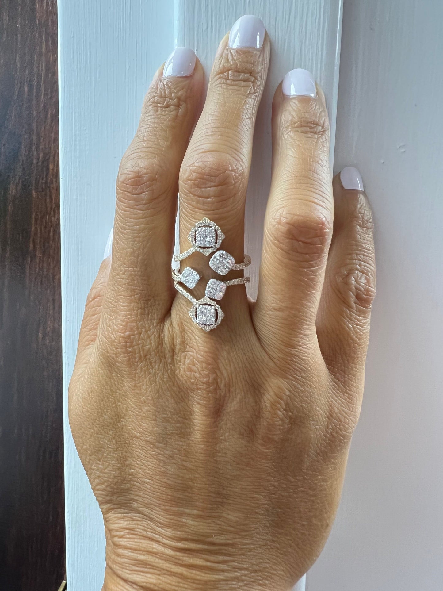 14k Gold Diamond Statement Designer Ring
