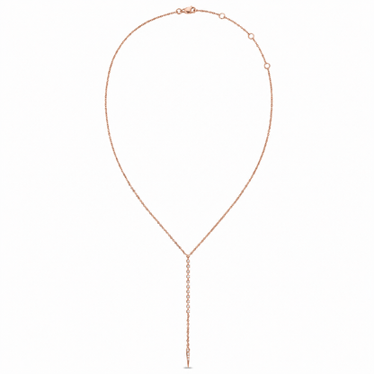 14k Gold Diamond Lariat Y-Drop Necklace