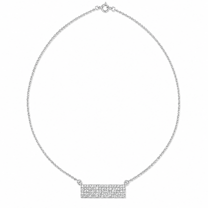 14k Gold Dainty Diamond Bar Necklace