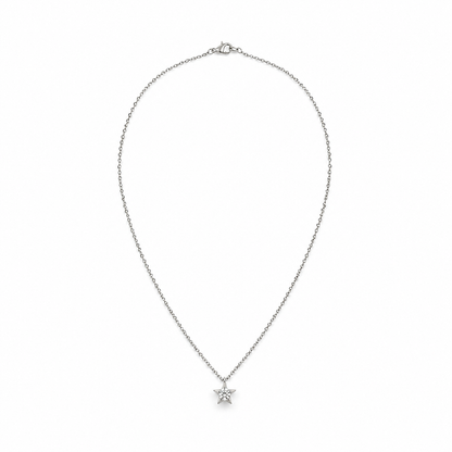 14K Gold Diamond Star Pendant Necklace