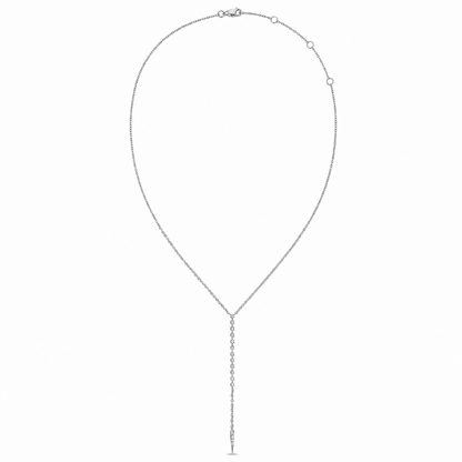 14k Gold Diamond Lariat Y-Drop Necklace