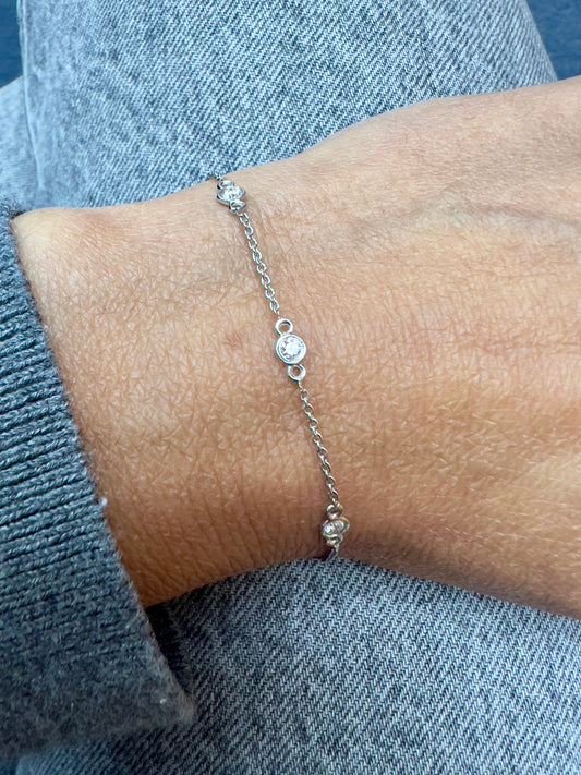 14k Gold Diamond By The Yard Bracelet