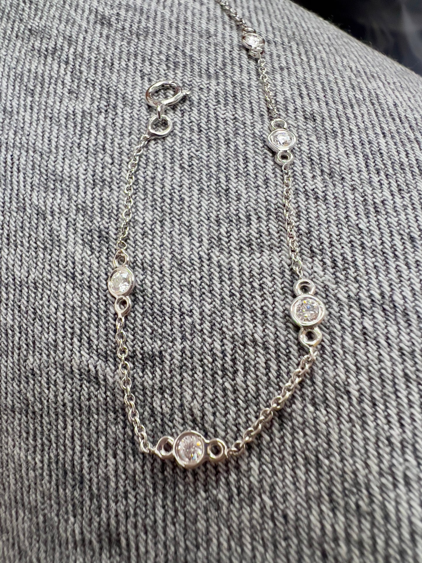 14k Gold Diamond By The Yard Bracelet