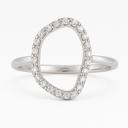 Sterling Silver Cubic Zirconia Designer Ring