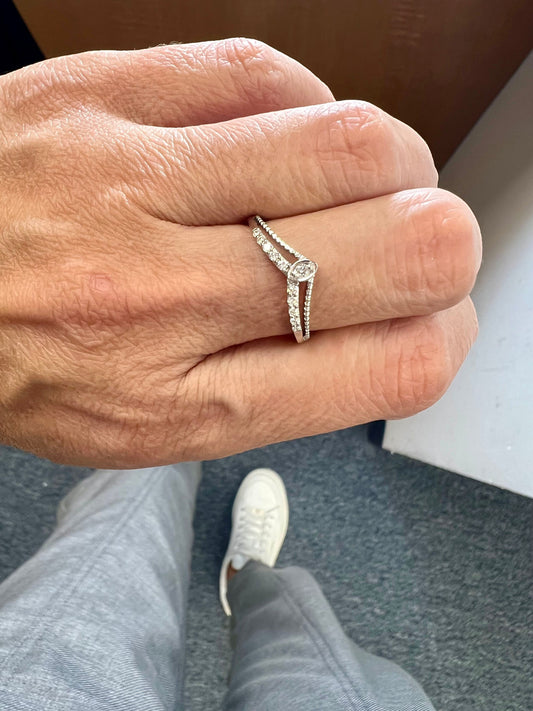 14k Gold Designer Diamond Ring