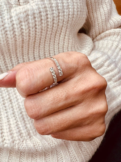 14k Gold Open Diamond Wrap Ring
