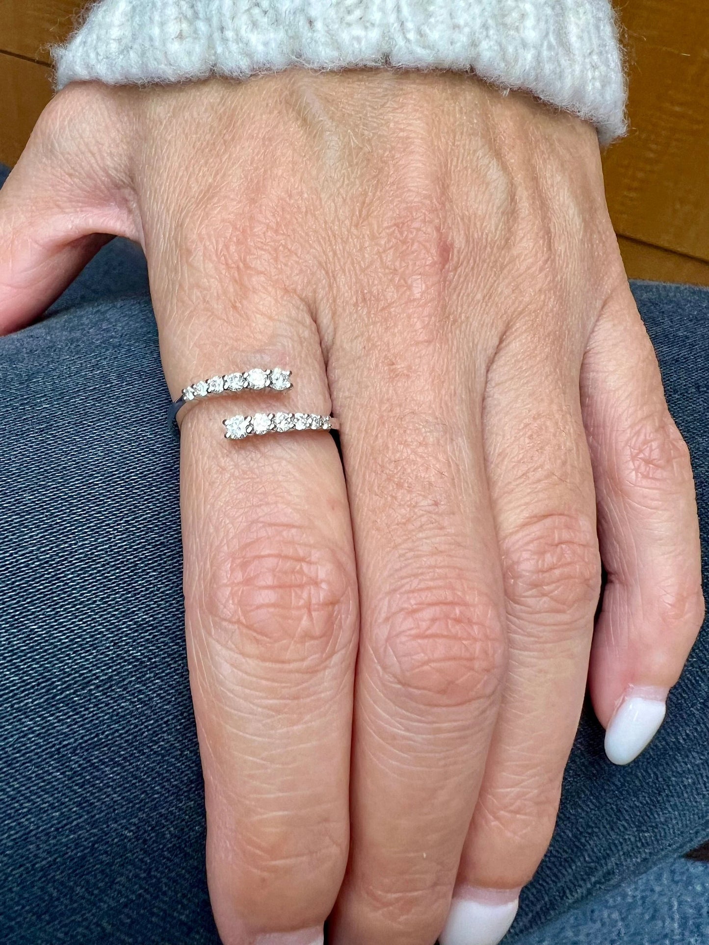 14k Gold Open Diamond Wrap Ring