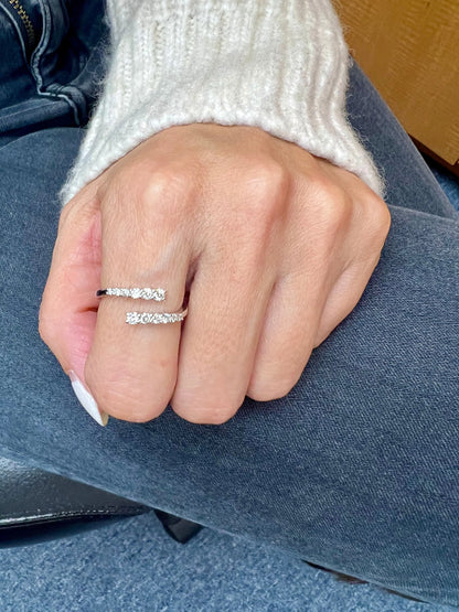 14k Gold Open Diamond Wrap Ring