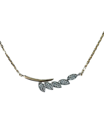 14k Gold Unique Statement Diamond Necklace