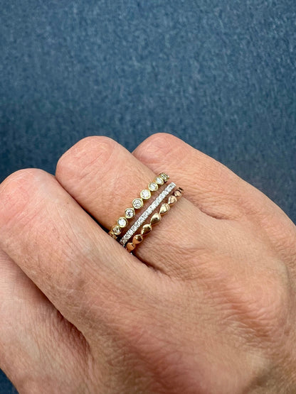 14k Gold 3 Band Diamond Ring