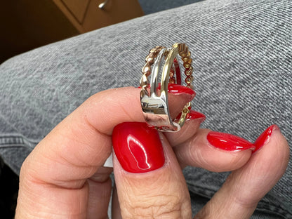 14k Gold 3 Band Diamond Ring