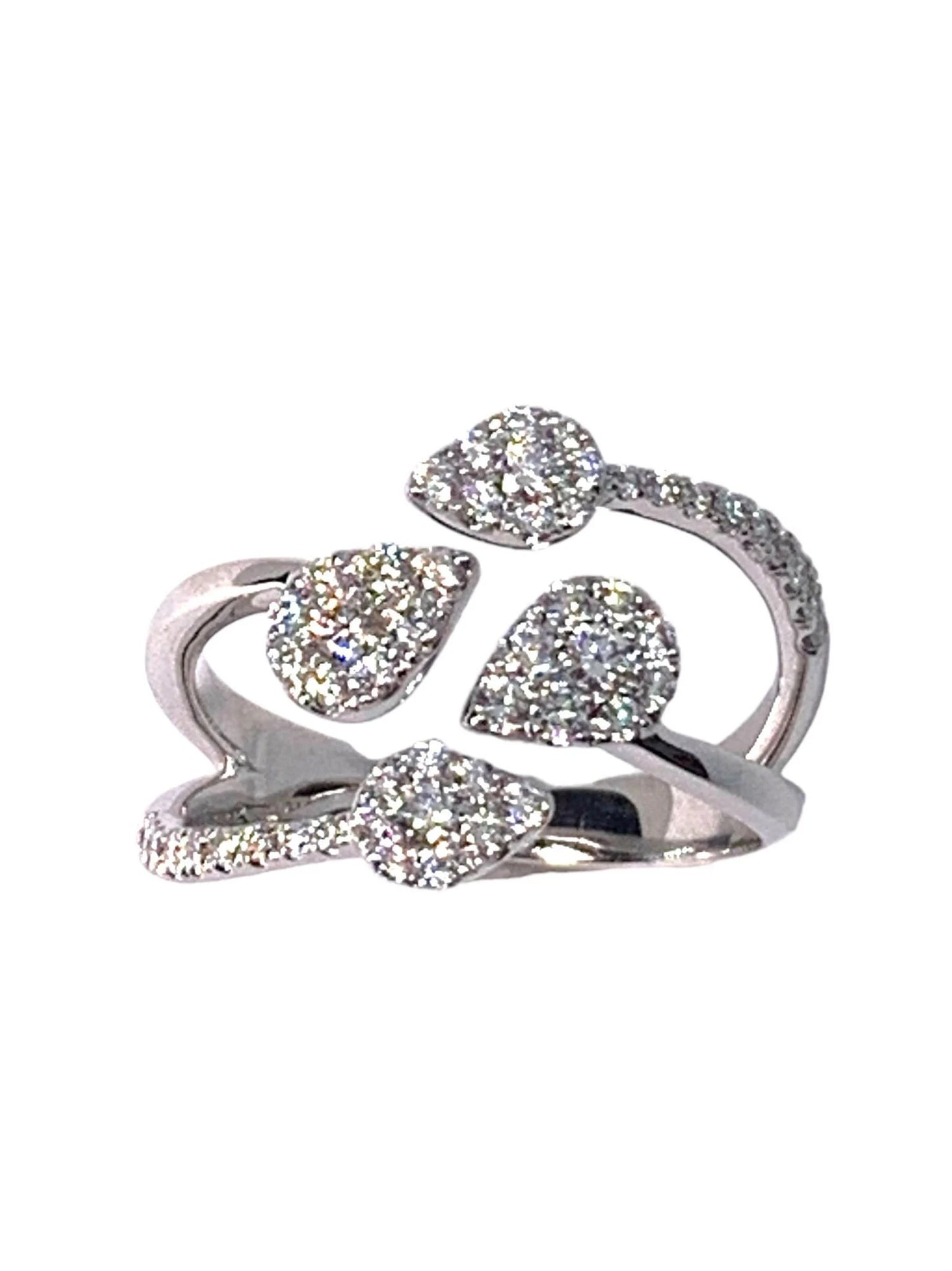 14k Gold Pear Shape Diamond Ring