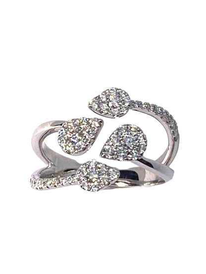 14k Gold Pear Shape Diamond Ring