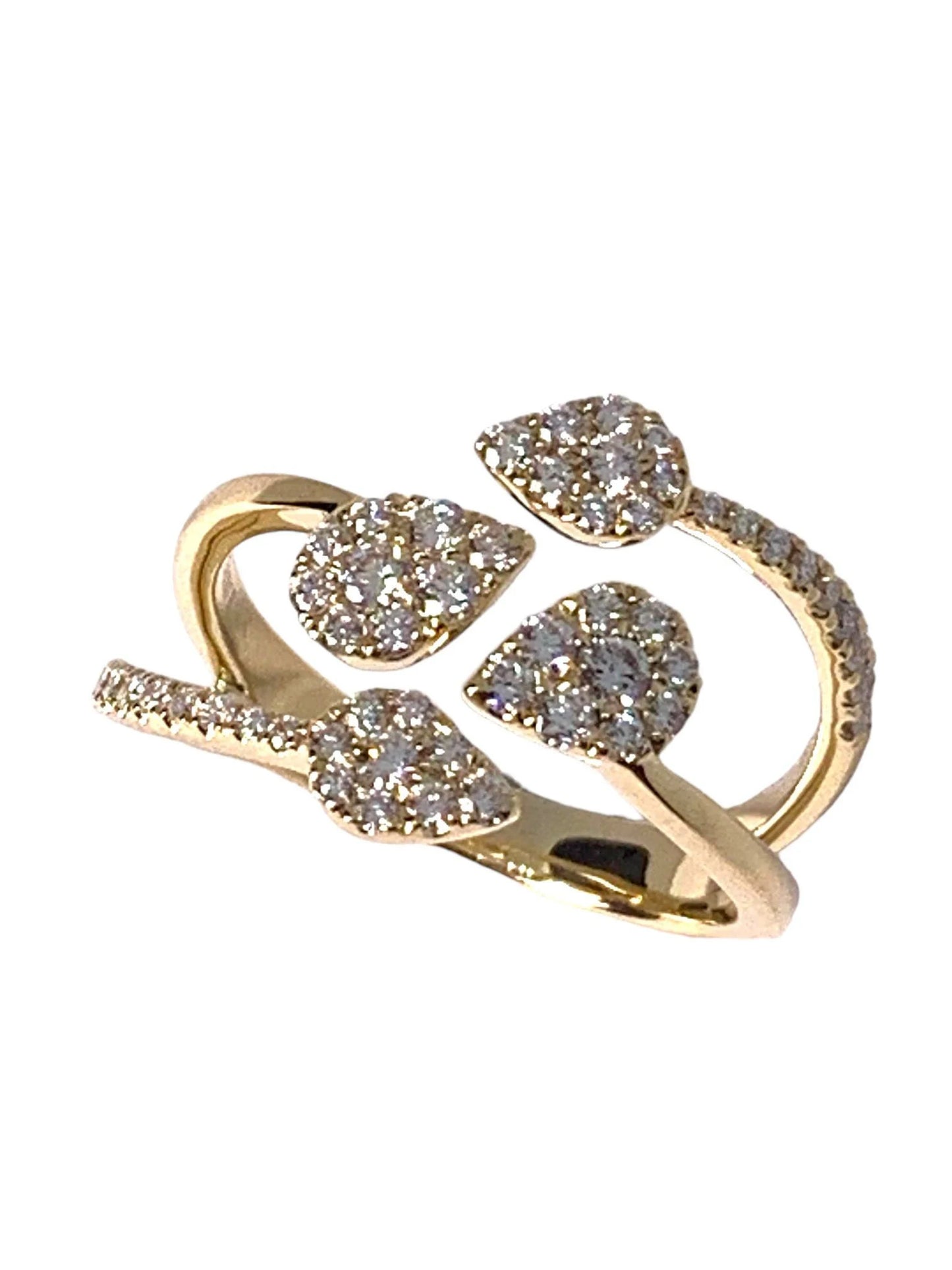14k Gold Pear Shape Diamond Ring