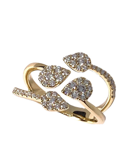 14k Gold Pear Shape Diamond Ring
