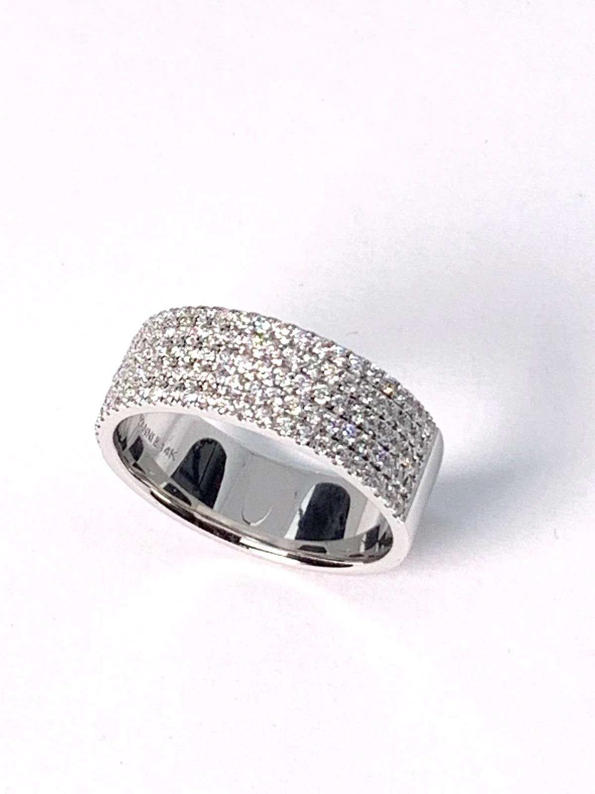 14k Gold Half Eternity Diamond Band