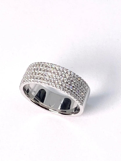 14k Gold Half Eternity Diamond Band