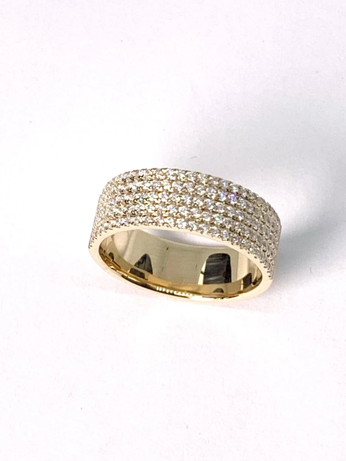 14k Gold Half Eternity Diamond Band