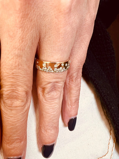 14k Gold Wedding Diamond Band Ring