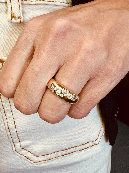 14k Gold Wedding Diamond Band Ring