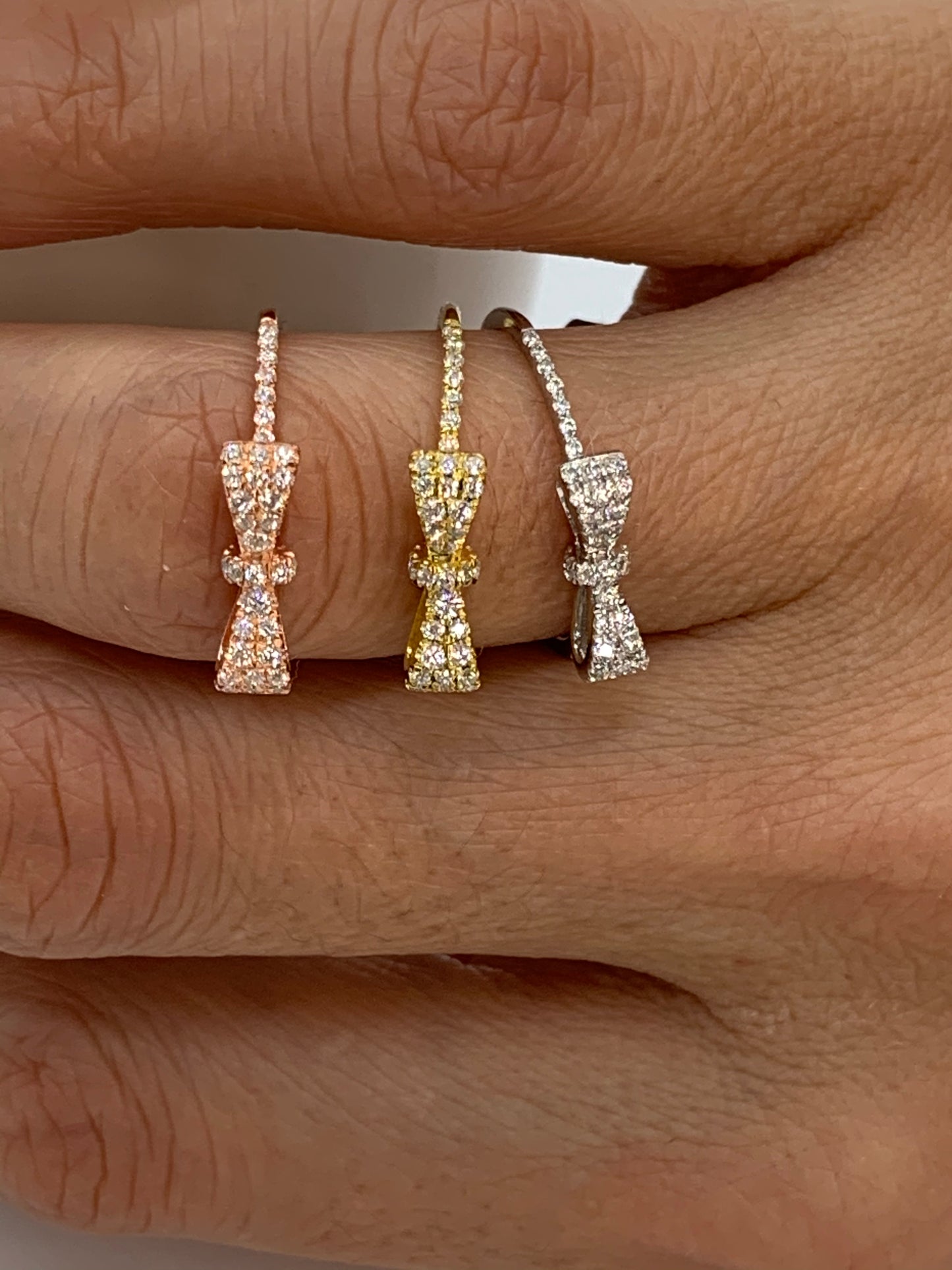 14k Gold Diamond Bow Ring