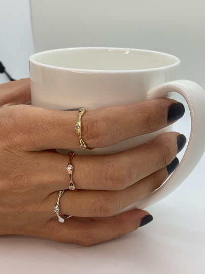 14k Gold Diamond Band Ring