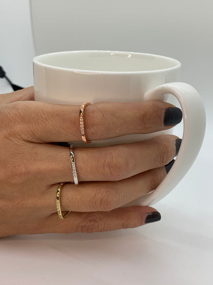 14k Gold Diamond Square Ring
