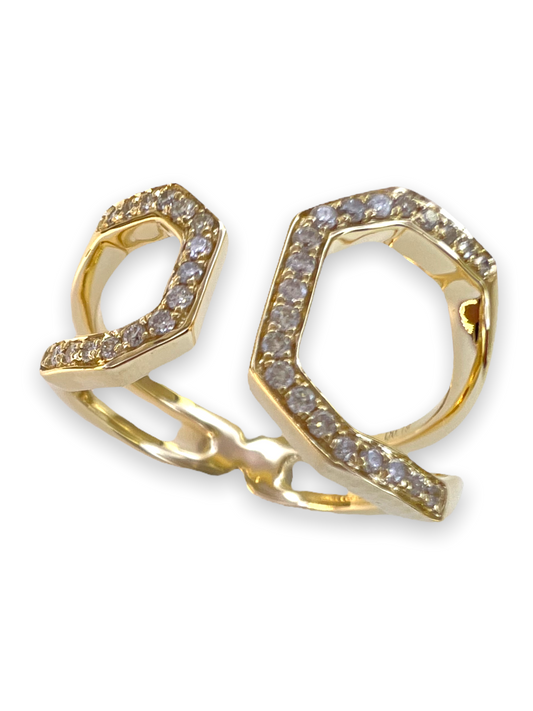 14k Gold Designer Diamond Ring