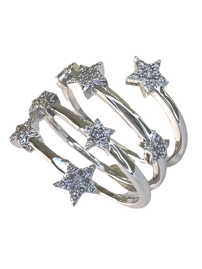 14k Gold Star Diamond Ring