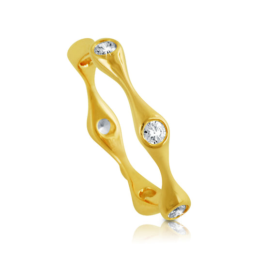 14k Gold Diamond Band Ring