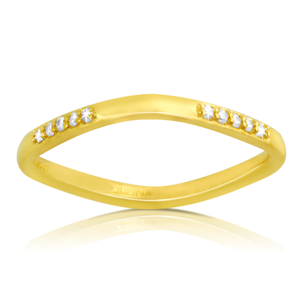14k Gold Diamond Square Ring