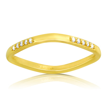 14k Gold Diamond Square Ring