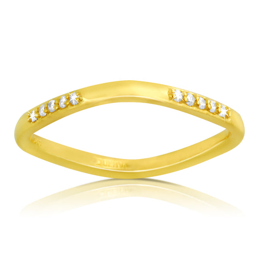 14k Gold Diamond Square Ring