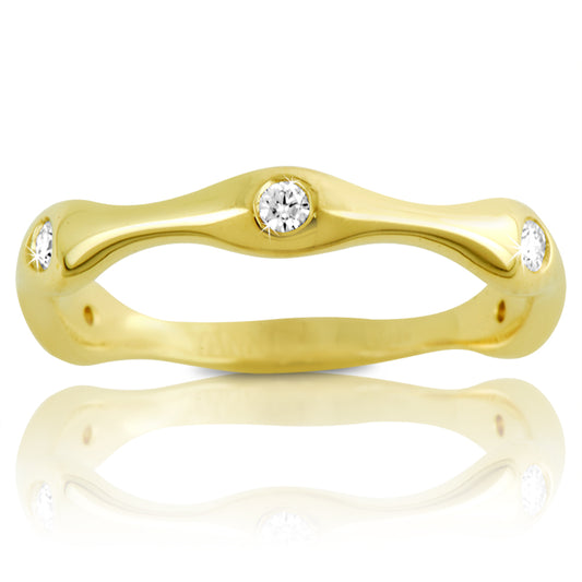 14k Gold Diamond Band Ring