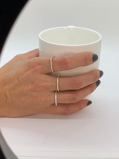 14k Gold Diamond Square Ring